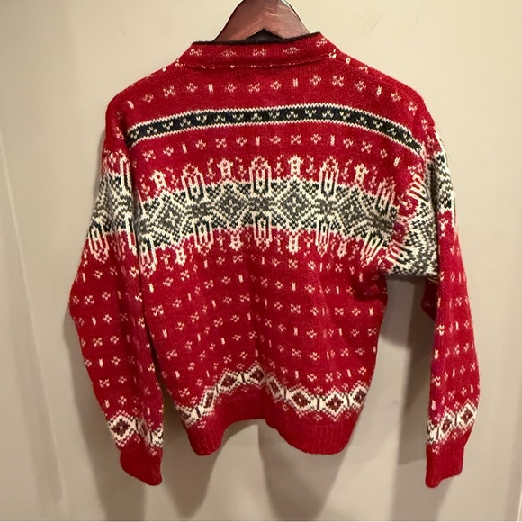 Vintage L.L. Bean Women’s Wool-Blend Button Front Fair Isle Sweater, Women's M - Picture 4 of 12